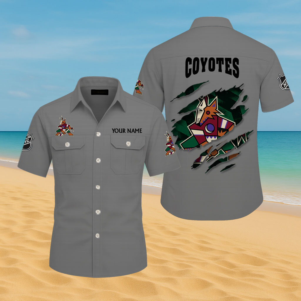 LIMITED EDITION - NEW CUSTOMIZED NHL30 AZC ARIZONA COYOTES CARGO SHIRT