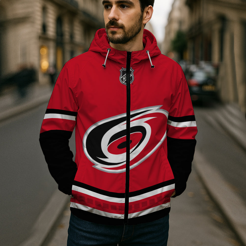 LIMITED EDITION - NEW CUSTOMIZED NHL07 CLH CAROLINA HURRICANES WINDBREAKER JERSEY JACKET