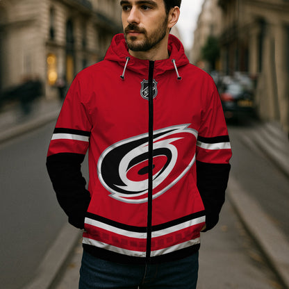 LIMITED EDITION - NEW CUSTOMIZED NHL07 CLH CAROLINA HURRICANES WINDBREAKER JERSEY JACKET