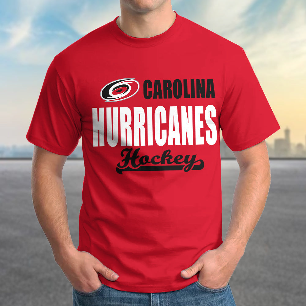 LIMITED EDITION - NEW CUSTOMIZED NHL07 CLH CAROLINA HURRICANES T-SHIRT FOR FAMILY (ADULTS & KIDS)