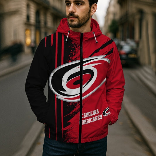 LIMITED EDITION - NEW CUSTOMIZED NHL07 CLH CAROLINA HURRICANES WINDBREAKER JACKET