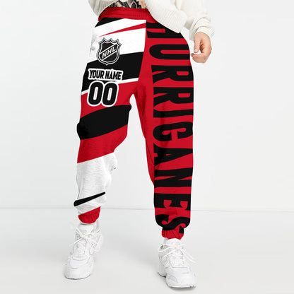 LIMITED EDITION - NEW CUSTOMIZED NHL07 CLH CAROLINA HURRICANES LONG PANTS