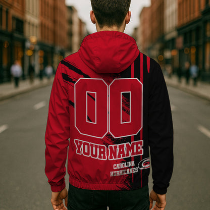 LIMITED EDITION - NEW CUSTOMIZED NHL07 CLH CAROLINA HURRICANES WINDBREAKER JACKET