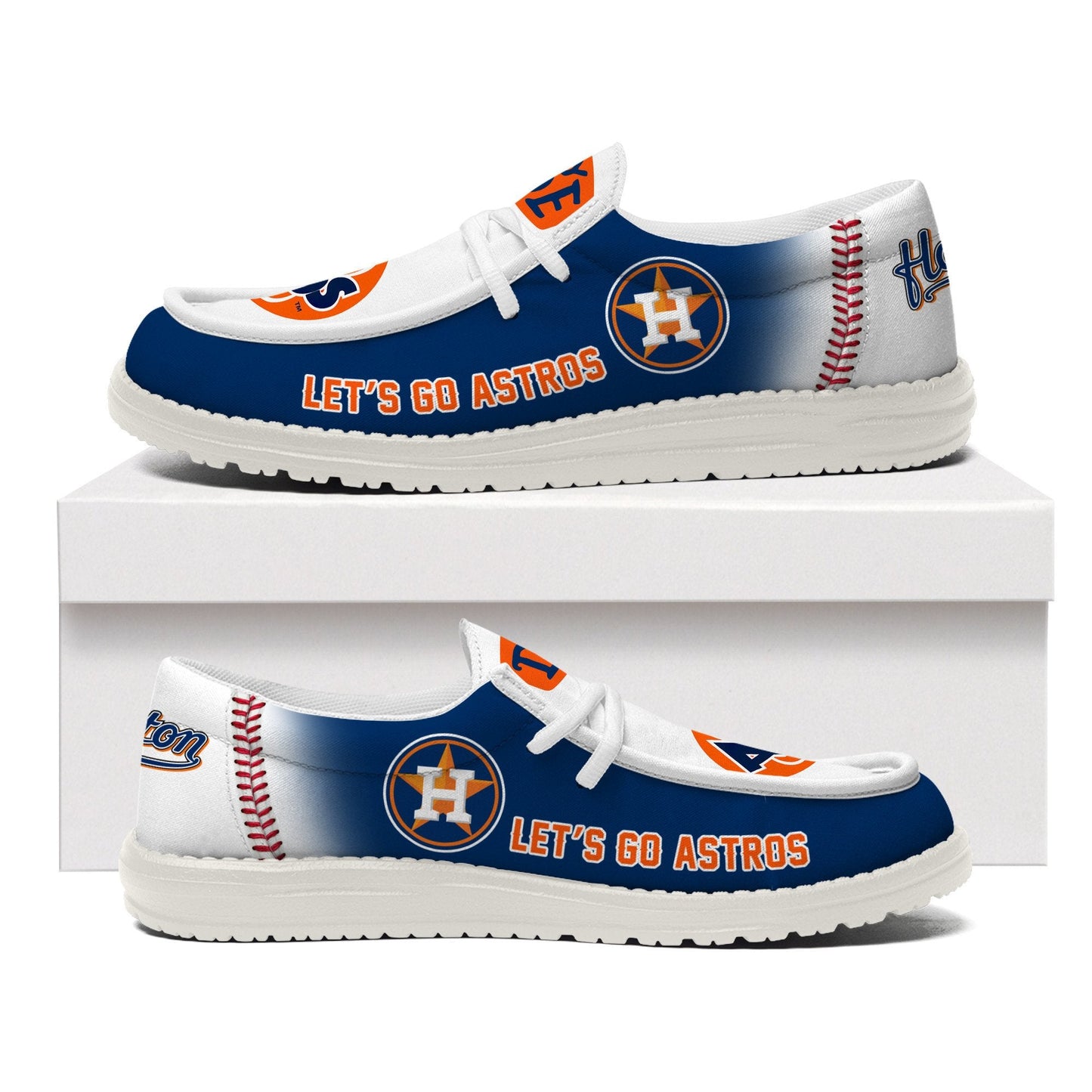 LIMITED EDITION - NEW CUSTOMIZED MLB10 HT ASTROS LOAFER SHOES