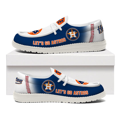 LIMITED EDITION - NEW CUSTOMIZED MLB10 HT ASTROS LOAFER SHOES