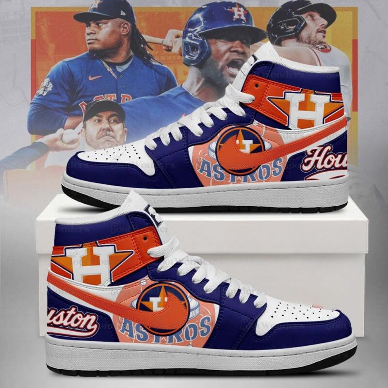 LIMITED EDITION - NEW CUSTOMIZED MLB10 HT ASTROS AIR JORDAN SNEAKERS