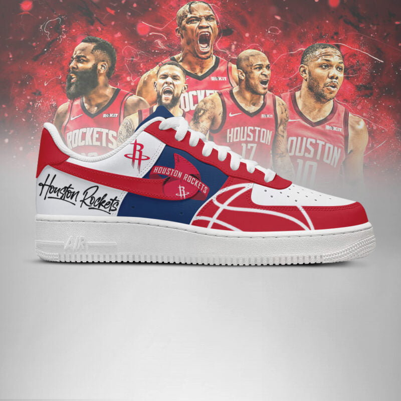 LIMITED EDITION - NEW CUSTOMIZED NBA07 HT ROCKETS AF1 SHOES