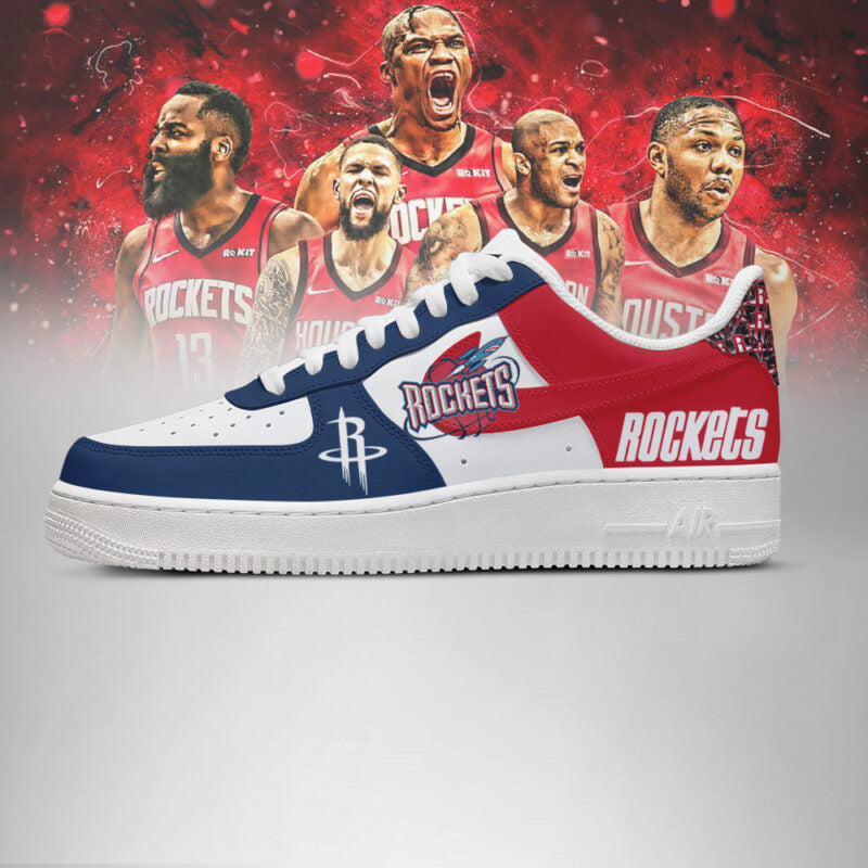 LIMITED EDITION - NEW CUSTOMIZED NBA07 HT ROCKETS AF1 SHOES