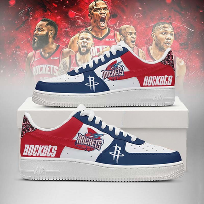 LIMITED EDITION - NEW CUSTOMIZED NBA07 HT ROCKETS AF1 SHOES