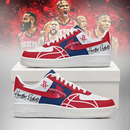 LIMITED EDITION - NEW CUSTOMIZED NBA07 HT ROCKETS AF1 SHOES