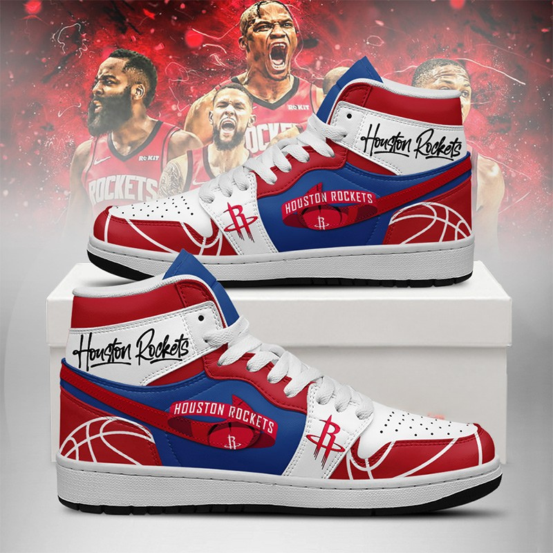 LIMITED EDITION - NEW CUSTOMIZED NBA07 HT ROCKETS AIR JORDAN SNEAKERS