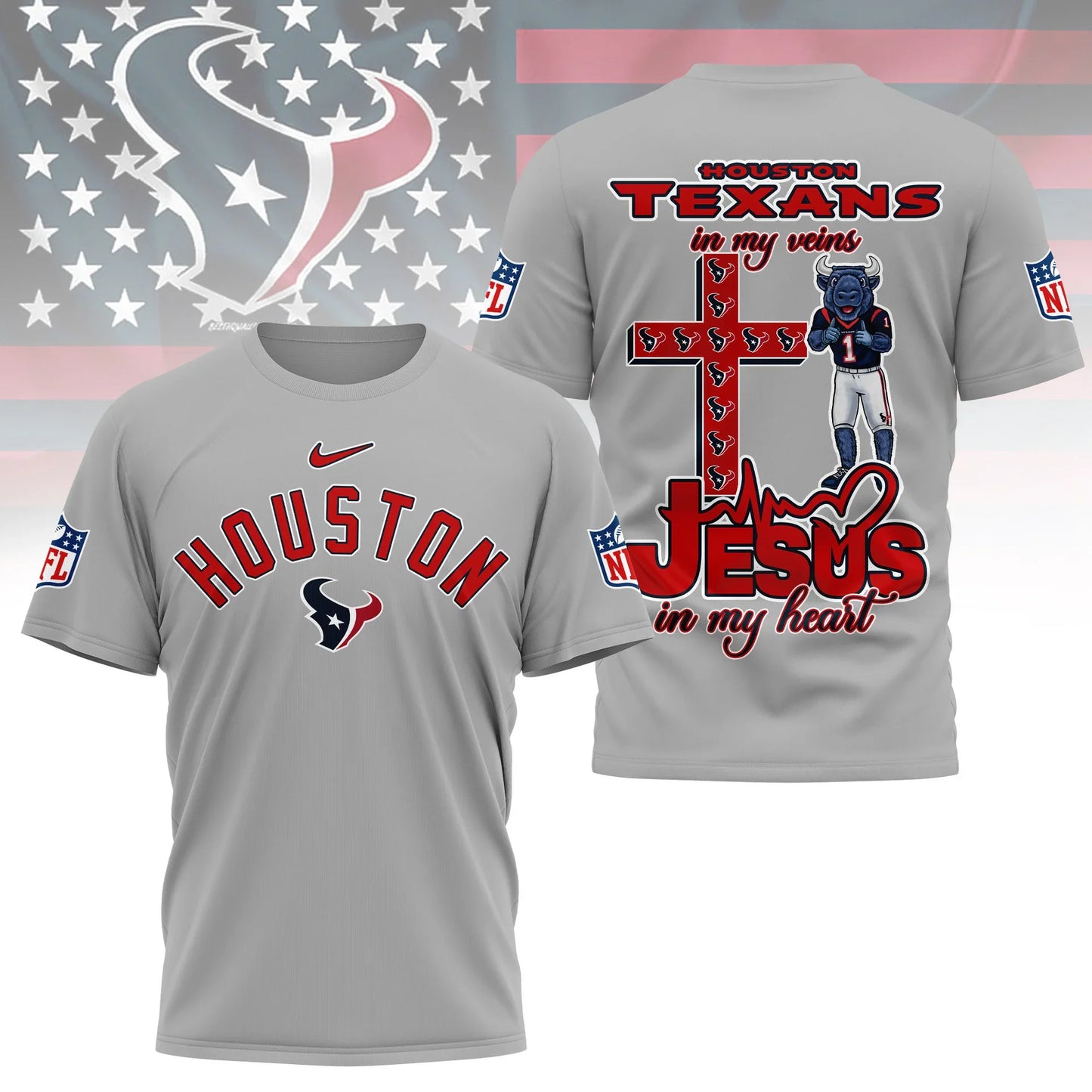 LIMITED EDITION - NEW CUSTOMIZED NFL15 HTT HOUSTON TEXANS T-SHIRT | MULTIPLE COLORS AVAILABLE