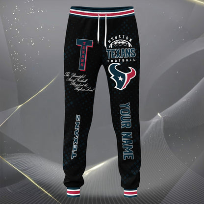 LIMITED EDITION - NEW CUSTOMIZED NFL15 HTT HOUSTON TEXANS SATIN VARSITY JACKET & LONG PANTS