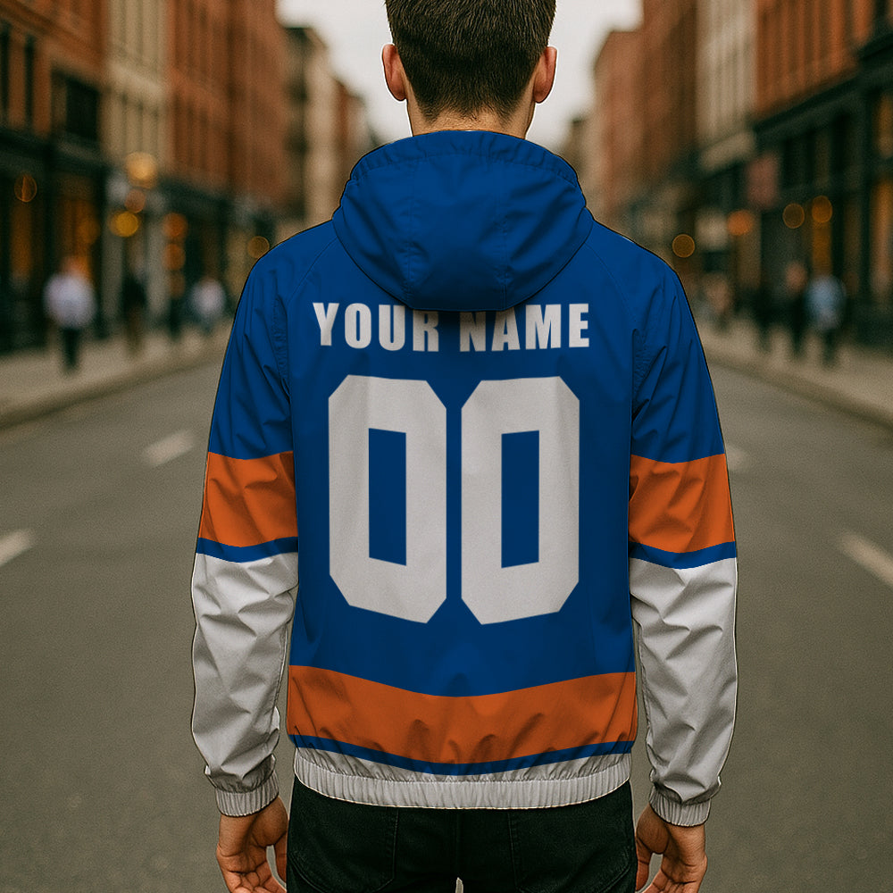 LIMITED EDITION - NEW CUSTOMIZED NHL25 NYI NEW YORK ISLANDERS WINDBREAKER JERSEY JACKET