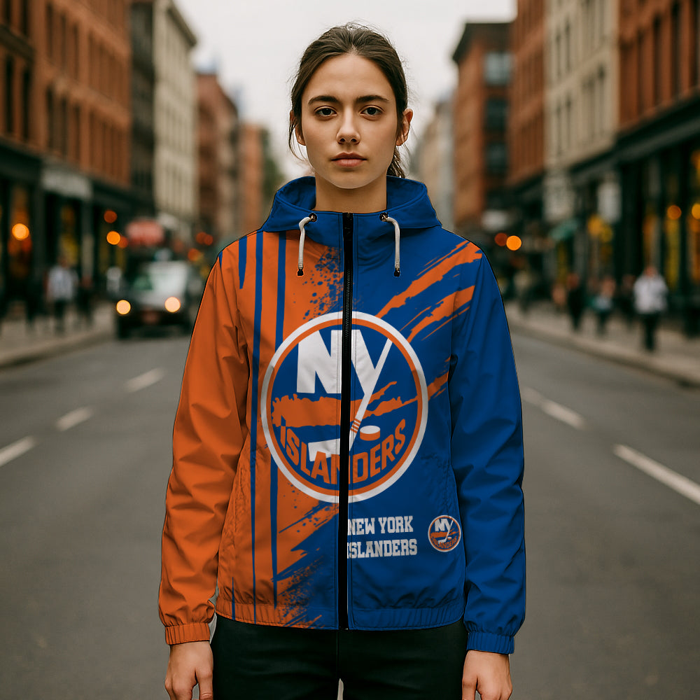 LIMITED EDITION - NEW CUSTOMIZED NHL25 NYI NEW YORK ISLANDERS WINDBREAKER JACKET