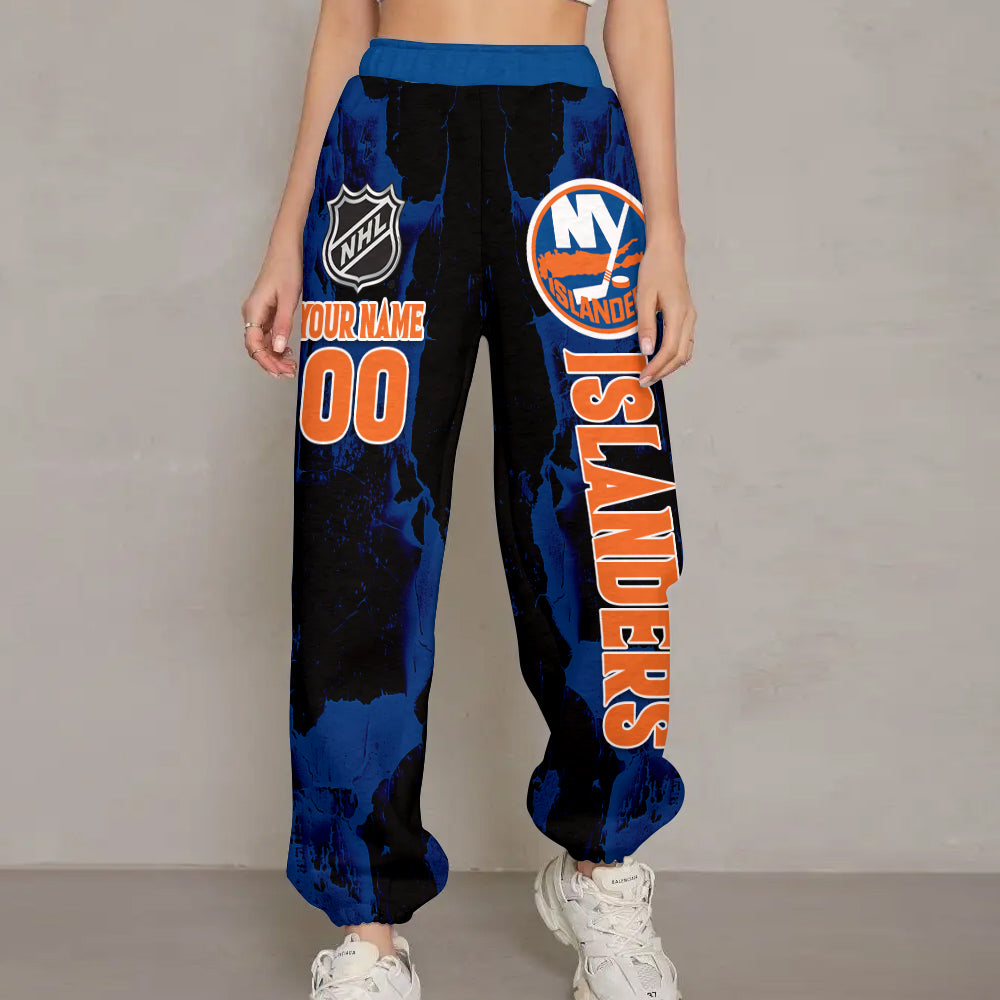 LIMITED EDITION - NEW CUSTOMIZED NHL25 NYI NEW YORK ISLANDERS LONG PANTS