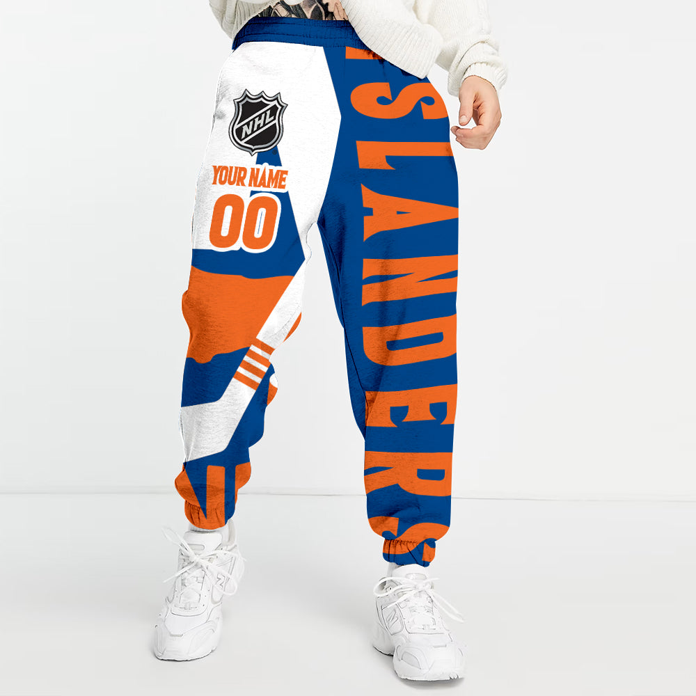 LIMITED EDITION - NEW CUSTOMIZED NHL25 NYI NEW YORK ISLANDERS LONG PANTS