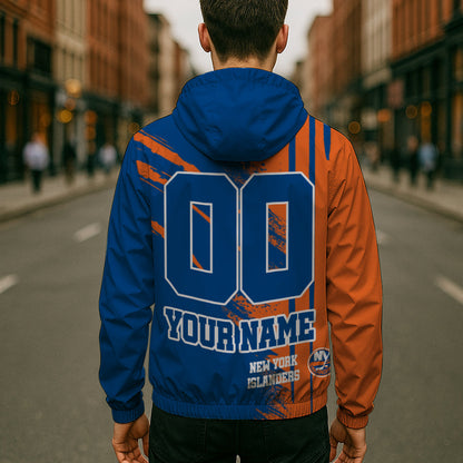 LIMITED EDITION - NEW CUSTOMIZED NHL25 NYI NEW YORK ISLANDERS WINDBREAKER JACKET