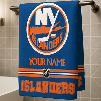 LIMITED EDITION - NEW CUSTOMIZED NHL25 NYI NEW YORK ISLANDERS BEACH & BATH TOWEL