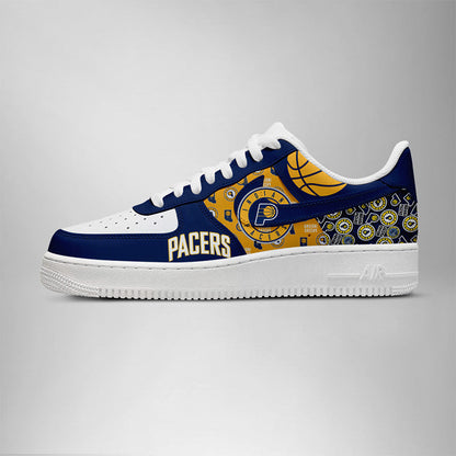 LIMITED EDITION - NEW CUSTOMIZED NBA06 ID PACERS AF1 SHOES