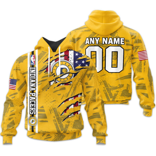 LIMITED EDITION - NEW CUSTOMIZED NBA06 IP INDIANA PACERS UNISEX T-SHIRT, POLO, HOODIE & JACKETS