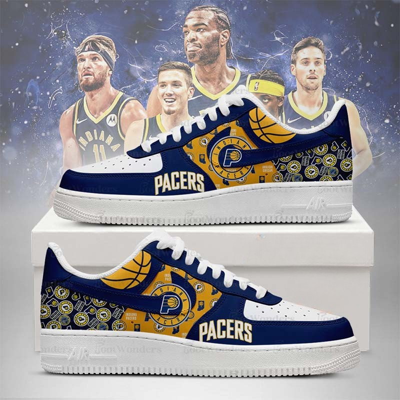 LIMITED EDITION - NEW CUSTOMIZED NBA06 ID PACERS AF1 SHOES