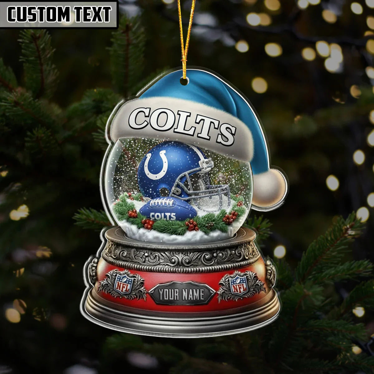 LIMITED EDITION - NEW CUSTOMIZED NFL17 IDC INDIANAPOLIS COLTS ORNAMENT