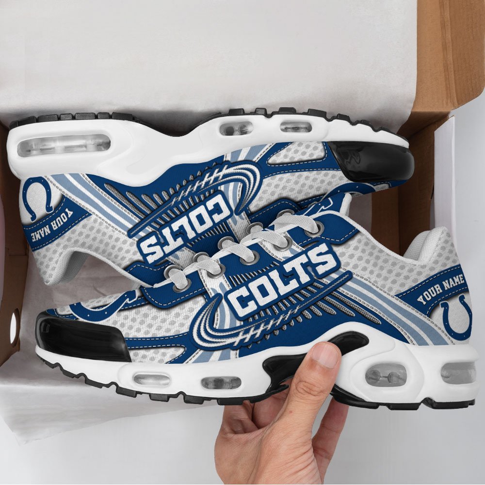 LIMITED EDITION - NEW CUSTOMIZED NFL17 IDC INDIANAPOLIS COLTS UNISEX AIR MAX PLUS SNEAKERS
