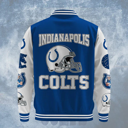 LIMITED EDITION - NEW CUSTOMIZED NFL17 IDC INDIANAPOLIS COLTS BASEBALL JACKET