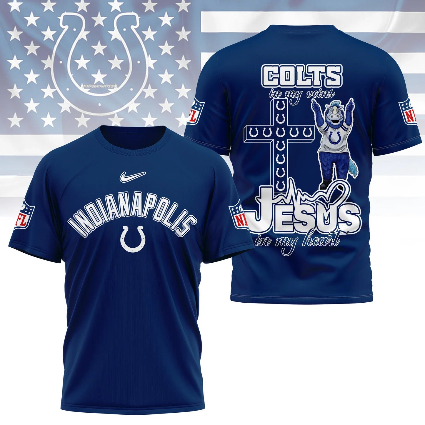 LIMITED EDITION - NEW CUSTOMIZED NFL17 IDC INDIANAPOLIS COLTS T-SHIRT | MULTIPLE COLORS AVAILABLE