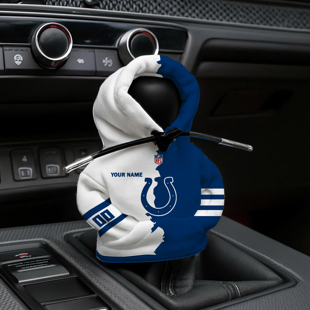 LIMITED EDITION - NEW CUSTOMIZED NFL17 IDC INDIANAPOLIS COLTS CAR HOODIE SHIFT KNOB