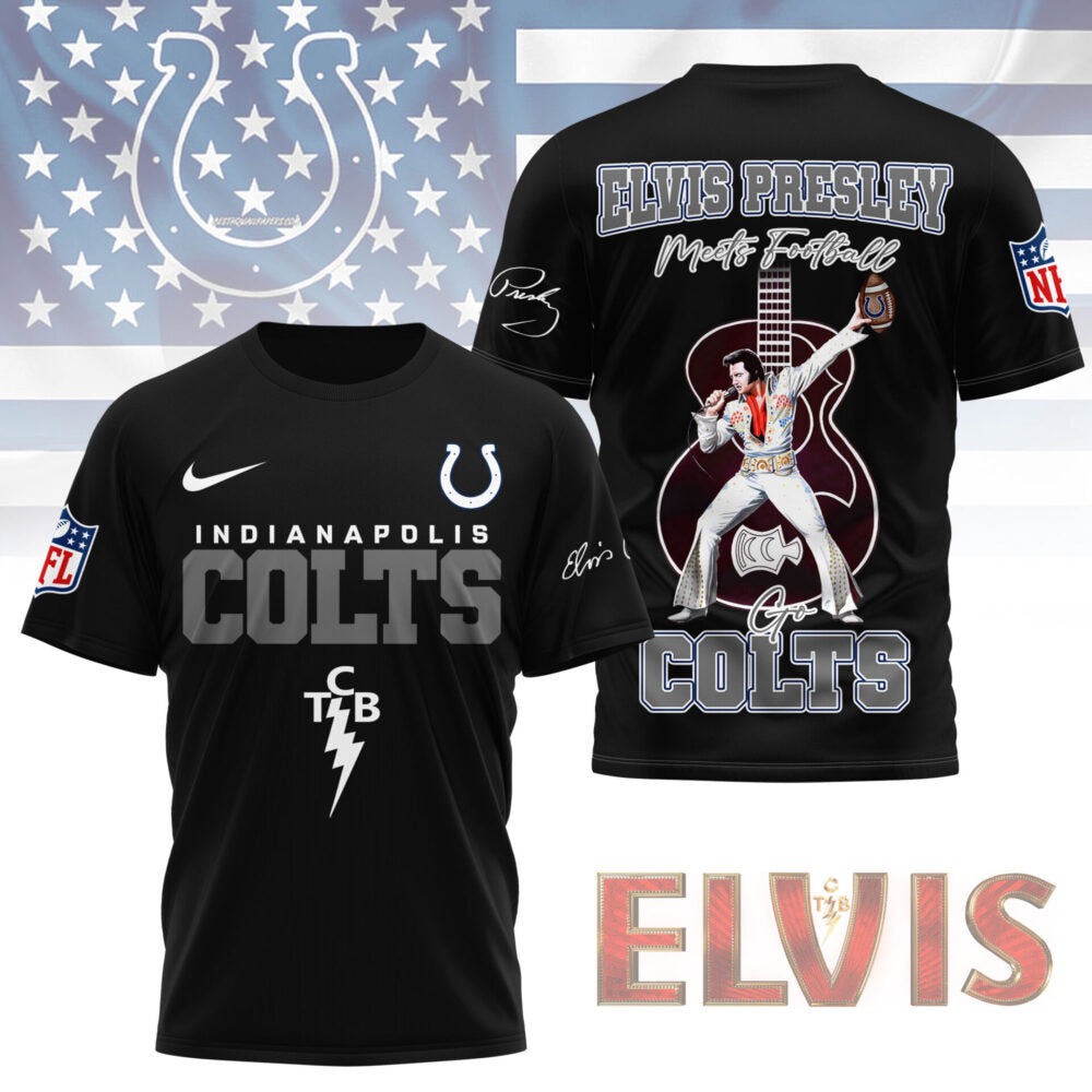 LIMITED EDITION - NEW CUSTOMIZED NFL17 IDC INDIANAPOLIS COLTS X ELVIS PRESLEY FAN 3D SHIRT