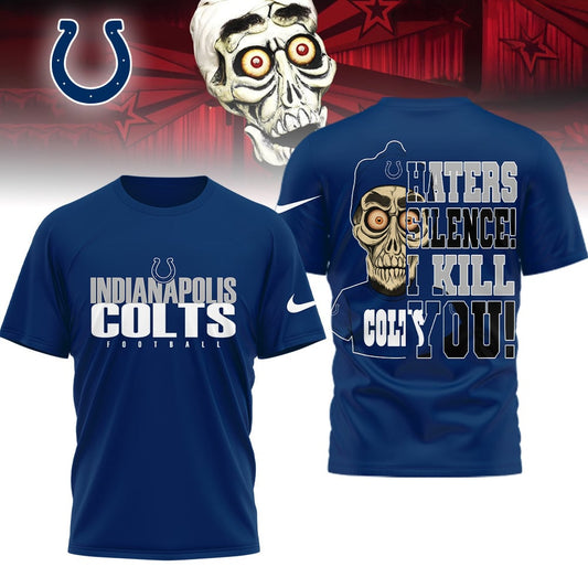LIMITED EDITION - NEW CUSTOMIZED NFL17 IDC INDIANAPOLIS COLTS HATERS SILENCE I KILL YOU SHIRT