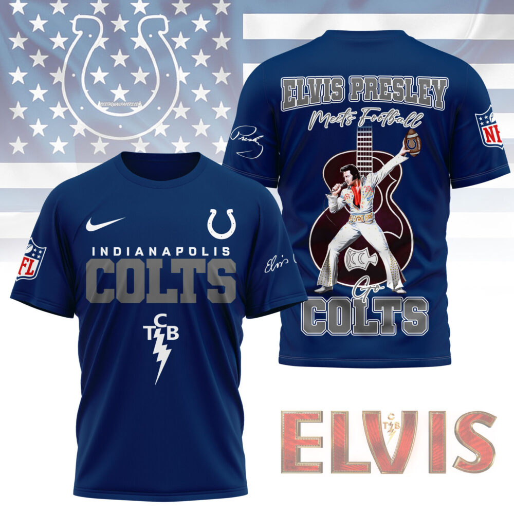 LIMITED EDITION - NEW CUSTOMIZED NFL17 IDC INDIANAPOLIS COLTS X ELVIS PRESLEY FAN 3D SHIRT