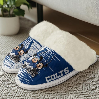 LIMITED EDITION - NEW CUSTOMIZED NFL17 IDC INDIANAPOLIS COLTS COTTON SLIPPERS