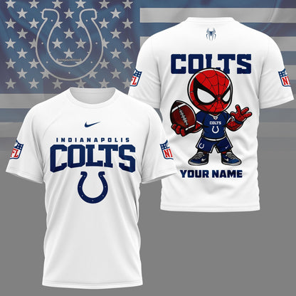 LIMITED EDITION - NEW CUSTOMIZED NFL17 IDC INDIANAPOLIS COLTS SPIDER HERO 3D SHIRT