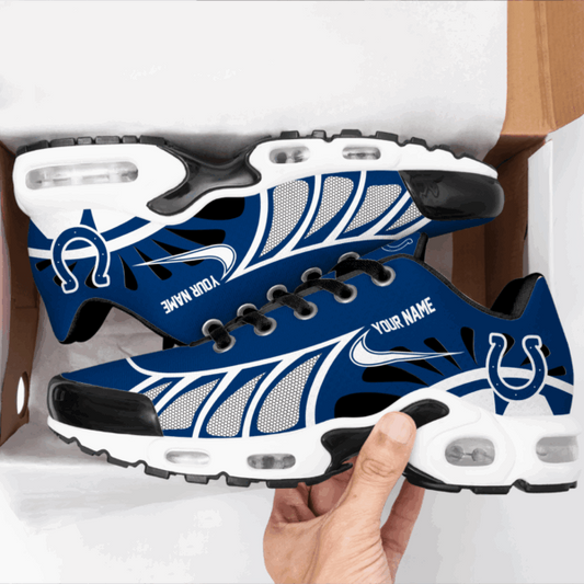 LIMITED EDITION - NEW CUSTOMIZED NFL17 IDC INDIANAPOLIS COLTS UNISEX AIR MAX PLUS SNEAKERS
