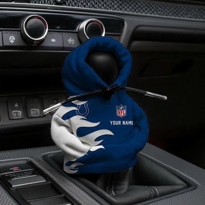 LIMITED EDITION - NEW CUSTOMIZED NFL17 IDC INDIANAPOLIS COLTS CAR HOODIE SHIFT KNOB COVER