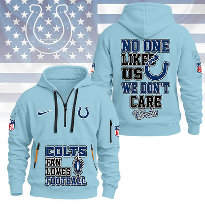 LIMITED EDITION - NEW CUSTOMIZED NFL17 IDC INDIANAPOLIS COLTS QUARTER ZIP HOODIE