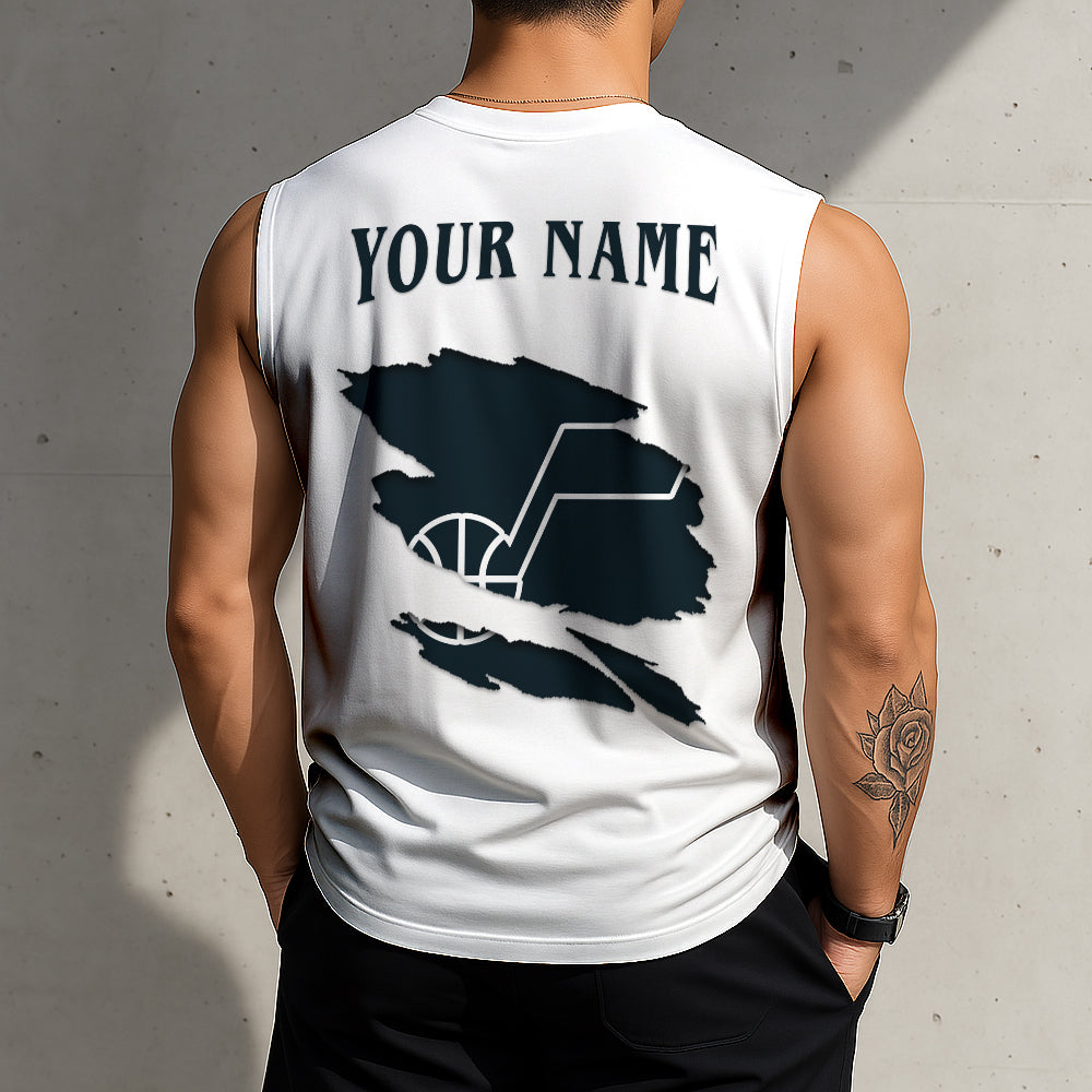 LIMITED EDITION - NEW CUSTOMIZED NBA29 UJ UTAH JAZZ TANKTOP & GYM SHIRT