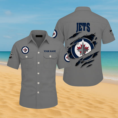 LIMITED EDITION - NEW CUSTOMIZED NHL21 WPJ WINNIPEG JETS CARGO SHIRT