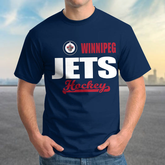 LIMITED EDITION - NEW CUSTOMIZED NHL21 WPJ WINNIPEG JETS T-SHIRT FOR FAMILY (ADULTS & KIDS)