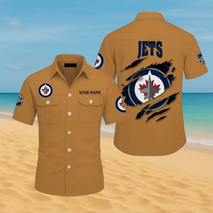 LIMITED EDITION - NEW CUSTOMIZED NHL21 WPJ WINNIPEG JETS CARGO SHIRT