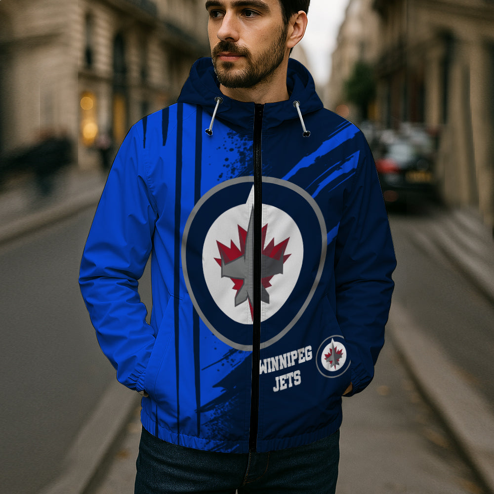 LIMITED EDITION - NEW CUSTOMIZED NHL21 WPJ WINNIPEG JETS WINDBREAKER JACKET
