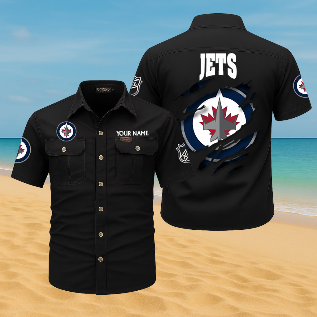 LIMITED EDITION - NEW CUSTOMIZED NHL21 WPJ WINNIPEG JETS CARGO SHIRT