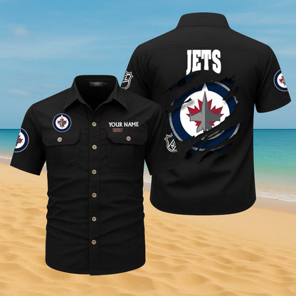 LIMITED EDITION - NEW CUSTOMIZED NHL21 WPJ WINNIPEG JETS CARGO SHIRT