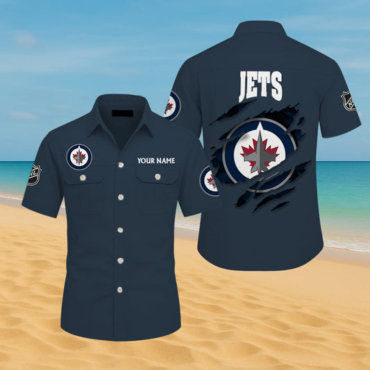 LIMITED EDITION - NEW CUSTOMIZED NHL21 WPJ WINNIPEG JETS CARGO SHIRT