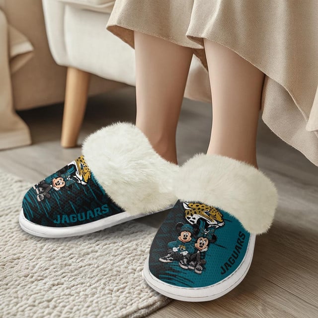LIMITED EDITION - NEW CUSTOMIZED NFL30 JSJ JACKSONVILLE JAGUARS COTTON SLIPPERS