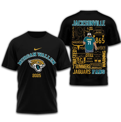 LIMITED EDITION - NEW CUSTOMIZED NFL30 JSJ JACKSONVILLE JAGUARS T-SHIRT | MULTIPLE COLORS AVAILABLE