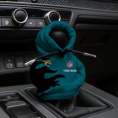 LIMITED EDITION - NEW CUSTOMIZED NFL30 JSJ JACKSONVILLE JAGUARS CAR HOODIE SHIFT KNOB COVER